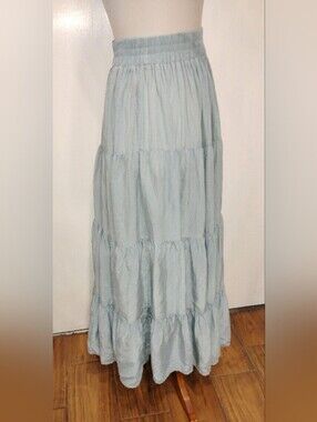 LONGHORN RAYON BROOMSTICK MAXI SKIRT